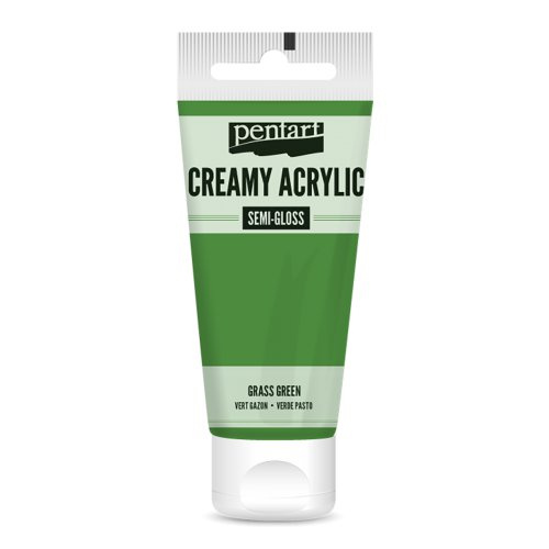 Pentart Krémová akrylová barva pololesklá PENTART 60 ml TRÁVOVÁ ZELENÁ