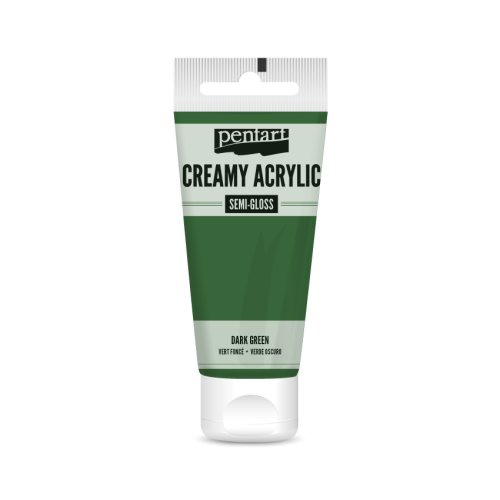 Pentart Krémová akrylová barva pololesklá PENTART 60 ml TMAVÁ ZELENÁ