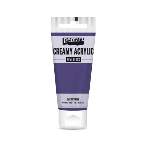 Pentart Krémová akrylová barva pololesklá PENTART 60 ml TMAVÁ PURPUROVÁ