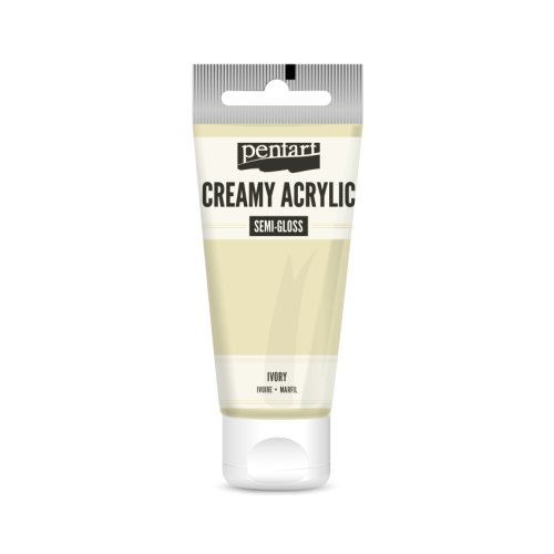 Pentart Krémová akrylová barva pololesklá PENTART 60 ml SLONOVINOVÁ