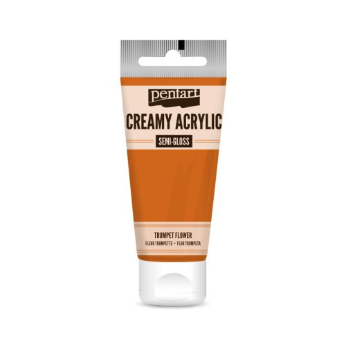 Pentart Krémová akrylová barva pololesklá PENTART 60 ml SVĚTLÁ ČERVENÁ