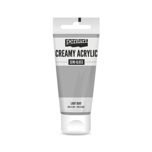 Pentart Krémová akrylová barva pololesklá PENTART 60 ml SVĚTLÁ ŠEDÁ