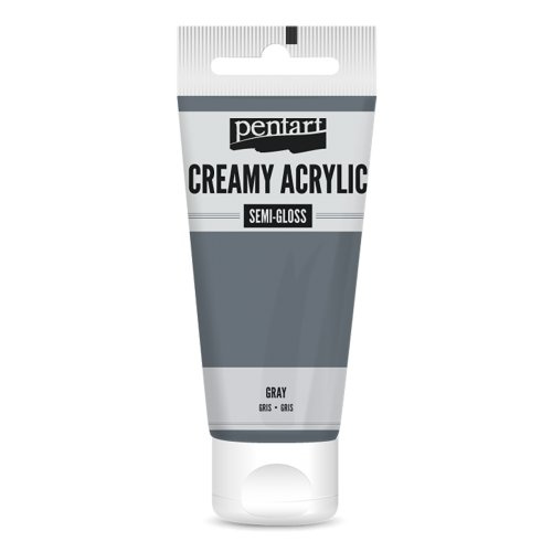 Pentart Krémová akrylová barva pololesklá PENTART 60 ml ŠEDÁ