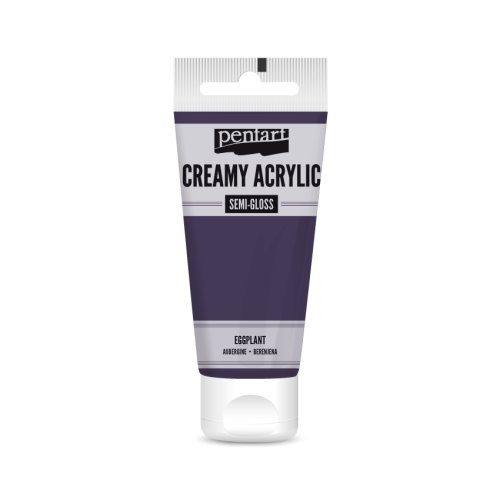Pentart Krémová akrylová barva pololesklá PENTART 60 ml TMAVÁ FIALOVÁ