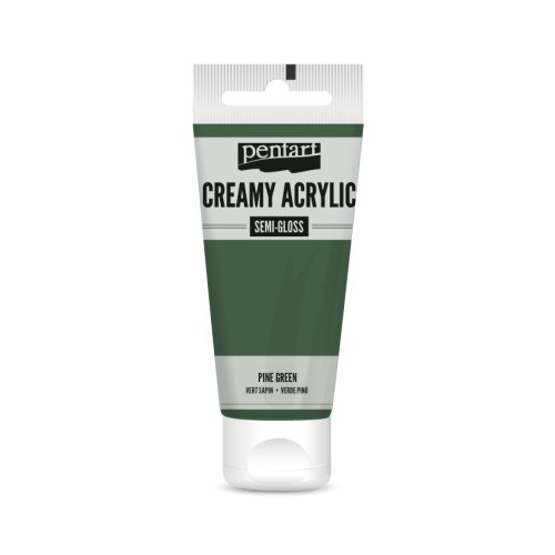 Pentart Krémová akrylová barva pololesklá PENTART 60 ml BOROVICOVÁ ZELENÁ