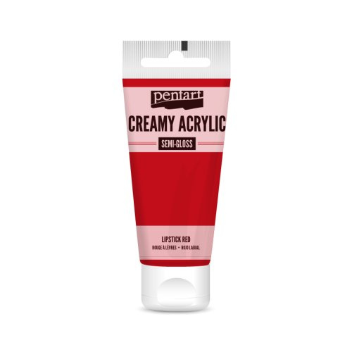 Pentart Krémová akrylová barva pololesklá PENTART 60 ml ČERVENÁ RTĚNKA