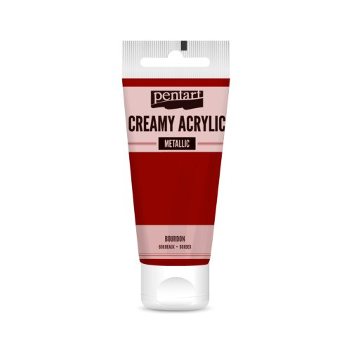 Pentart Krémová akrylová barva metalická PENTART 60 ml BOURDON