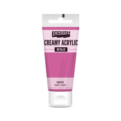 Pentart Krémová akrylová barva metalická PENTART 60 ml MAGENTA
