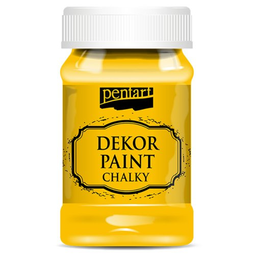 Pentart Křídová a dekorační barva PENTART 100 ml SLUNEČNÍ ŽLUTÁ