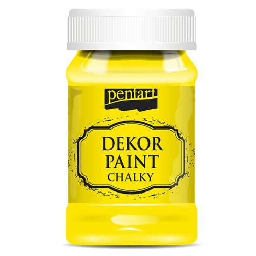 Pentart Křídová a dekorační barva PENTART 100 ml CITRÓNOVÁ ŽLUTÁ