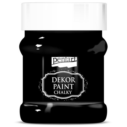 Pentart Křídová a dekorační barva PENTART 230 ml EBENOVÁ ČERNÁ