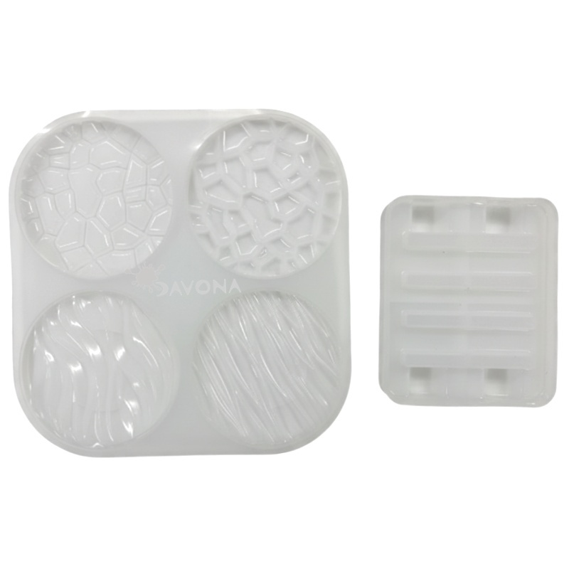 Silikonová forma na odlévání Pentart - podtácky se stojánkem (2ks)