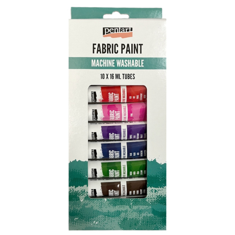 Pentart Sada barvy na textil PENTART 10 x 16 ml
