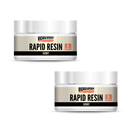 Pentart Rapid Resin PENTART 1:1 sada 150 ml SLONOVINOVÁ