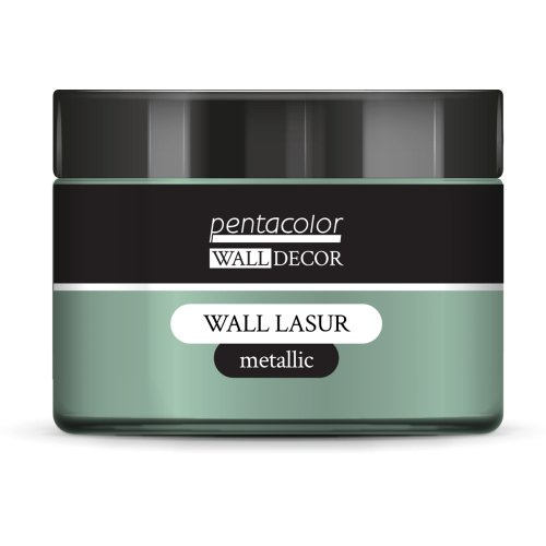 Pentart Lazurovací barva na zeď metallic WALL DECOR 150 ml ZELENÁ-STŘÍBRNÁ