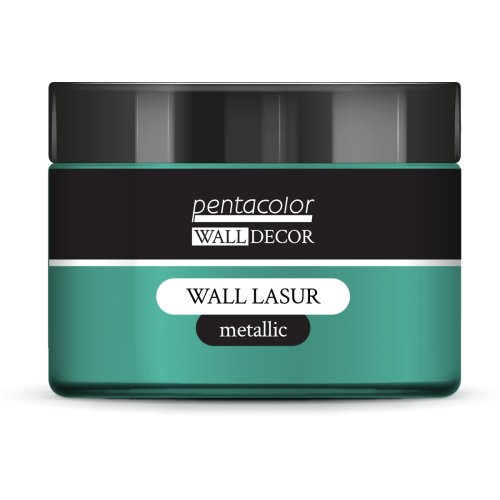Pentart Lazurovací barva na zeď metallic WALL DECOR 150 ml MODRÁ-ZLATÁ