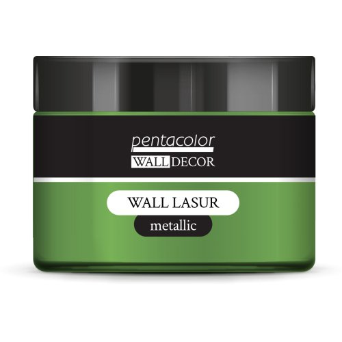 Pentart Lazurovací barva na zeď metallic WALL DECOR 150 ml ZELENÁ-ZLATÁ