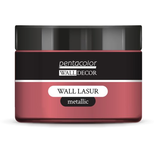 Pentart Lazurovací barva na zeď metallic WALL DECOR 150 ml PERLEŤOVÁ RŮŽOVÁ