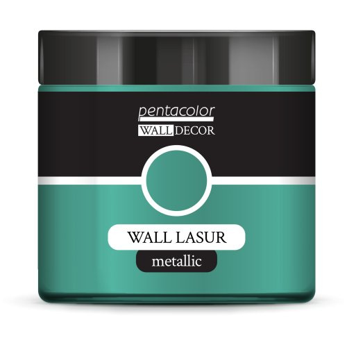 Pentart Lazurovací barva na zeď metallic WALL DECOR 500 ml MODRÁ-ZLATÁ