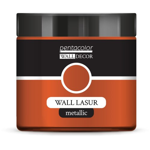 Pentart Lazurovací barva na zeď metallic WALL DECOR 500 ml OHNIVÁ ZLATÁ