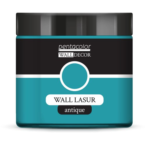 Pentart Lazurovací barva na zeď antique WALL DECOR 500 ml PATINA MODRÁ