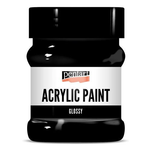 Pentart Akrylová barva lesklá PENTART 230 ml ČERNÁ
