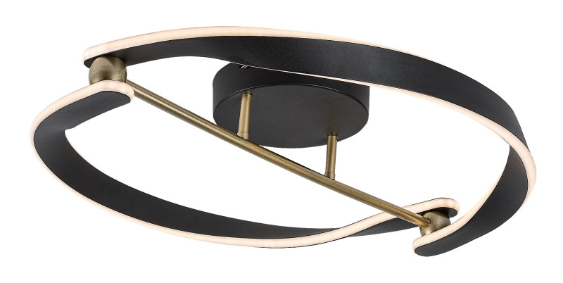 Stropní svítidlo Adalind černá/zlatá LED 40W RABALUX 71149