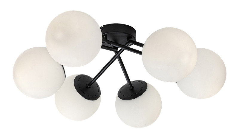 Stropní svítidlo Meduza matná černá E14 6×20W RABALUX 71294