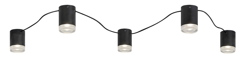 Stropní svítidlo Looplab černá G9 5×28W RABALUX 71295