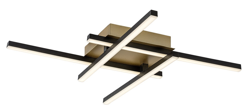 Stropní svítidlo Demir černá/zlatá LED 24W RABALUX 71398