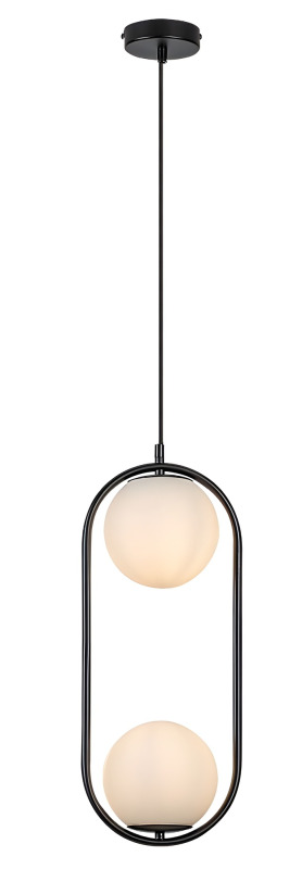 Závěsné svítidlo Ghita černá E27 2×20W RABALUX 72029