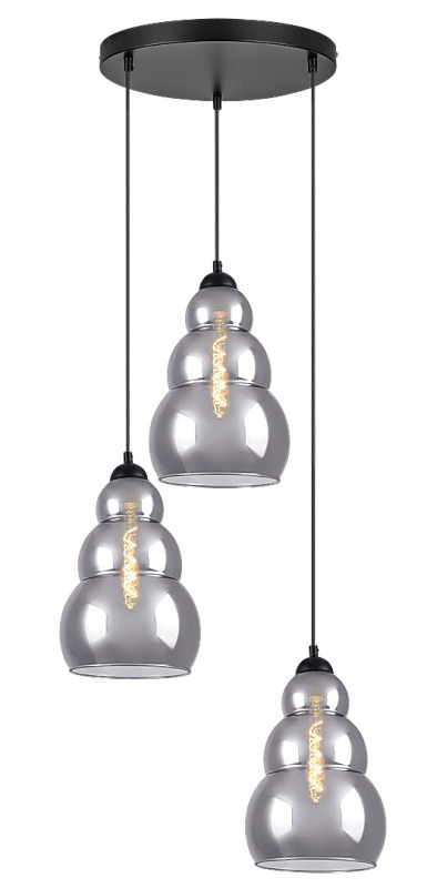 Závěsné svítidlo Salvatore černá E27 3×40W RABALUX 72213