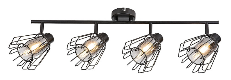 Bodové svítidlo Emerencia černá E14 4×40W RABALUX 73070