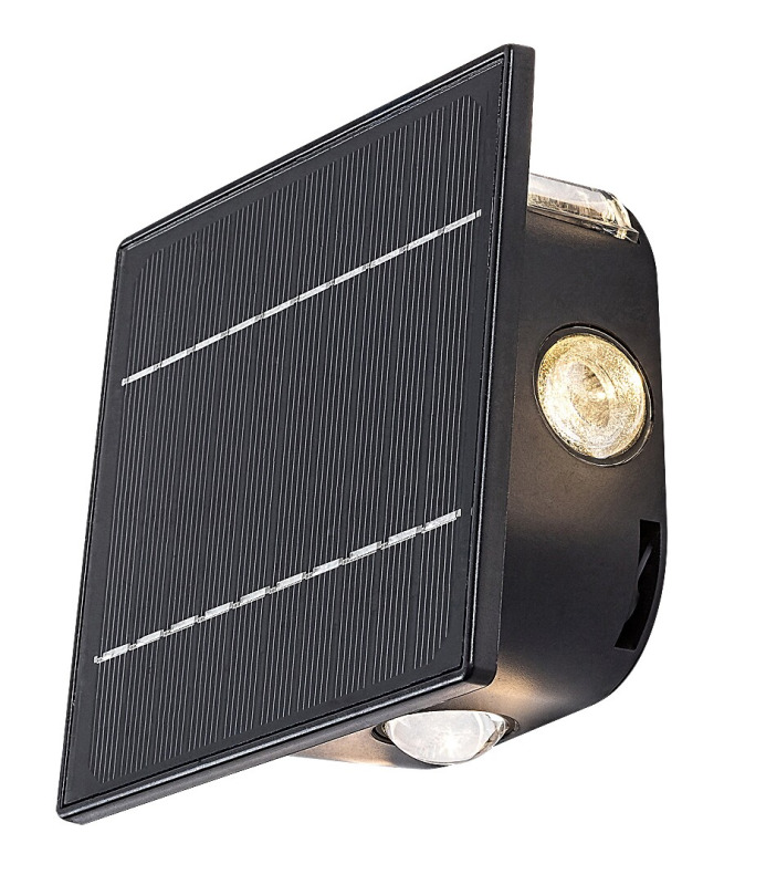 Solární svítidlo Emmen černá LED 0,5W RABALUX 77034