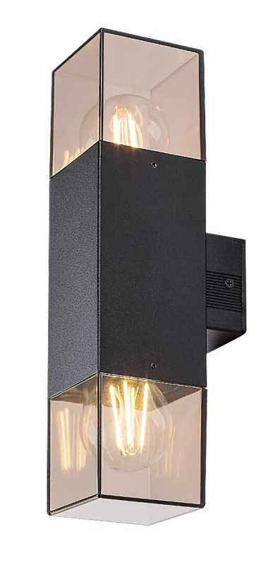 Venkovní nástěnné svítidlo Loanda černá E27 2×60W RABALUX 77081