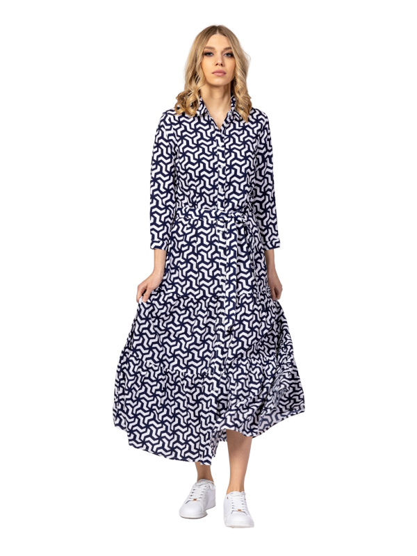 Dámské šaty HEAVY TOOLS Valida modro-bílé-M