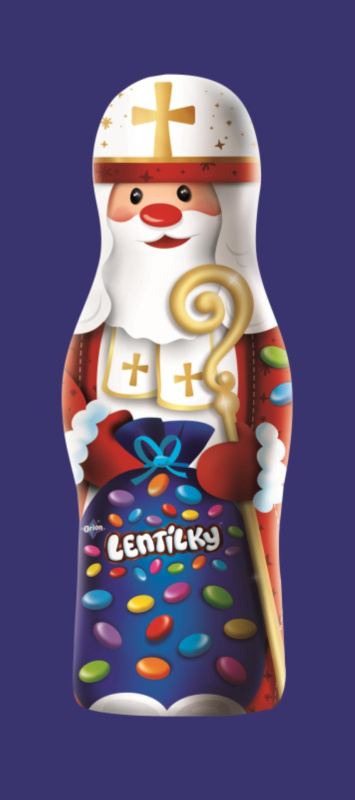 Orion Lentilky Mikuláš, čert a anděl čokoládová figurka