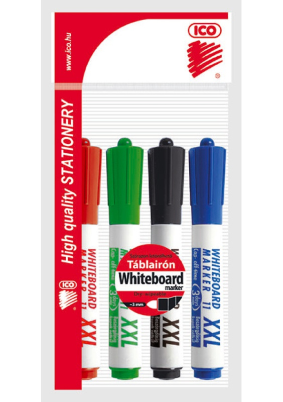 Popisovač ICO 11 XXL na bílé tabule, sada 4ks ICO