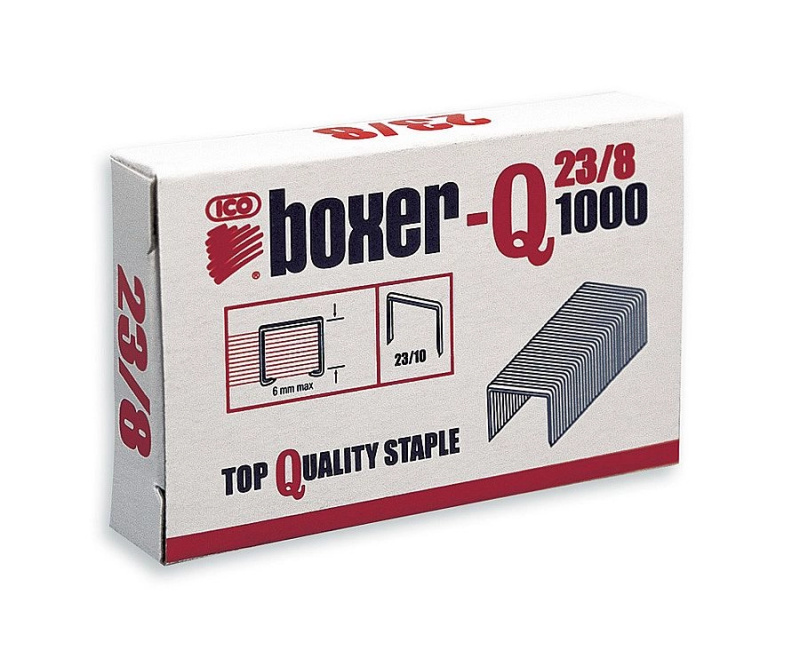 Sešívací spony BOXER-Q 23/8, 1000 ks BOXER