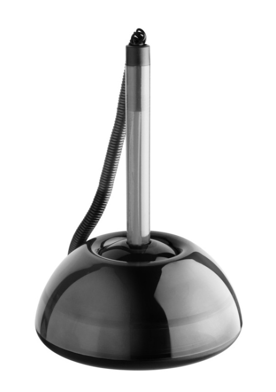 Kuličkové pero ICO Lux ve stojánku, transpar.černá ICO