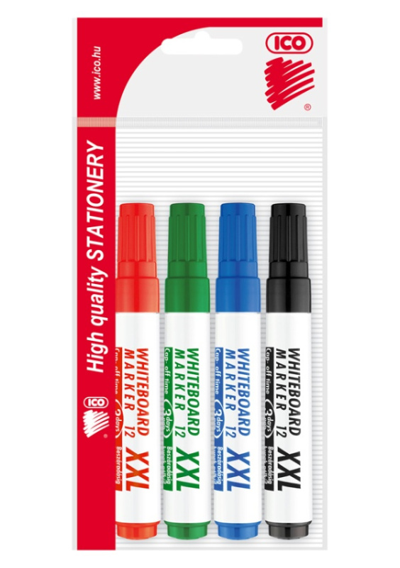 Popisovač na tabule ICO Whiteboard 12XXL/4ks sada, ICO