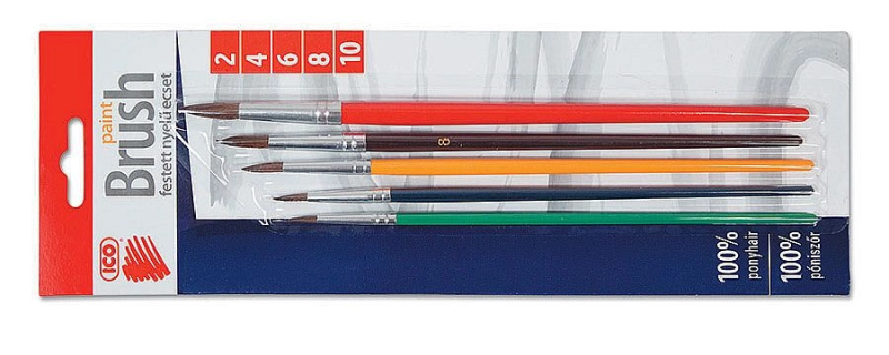 Sada štětců ICO 2, 4, 6, 8, 10 - barevný, kulatý ICO