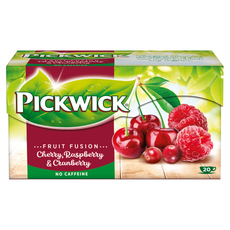 Ovocný čaj Pickwick - třešně s malinami a brusinkami, 20 x 2 g