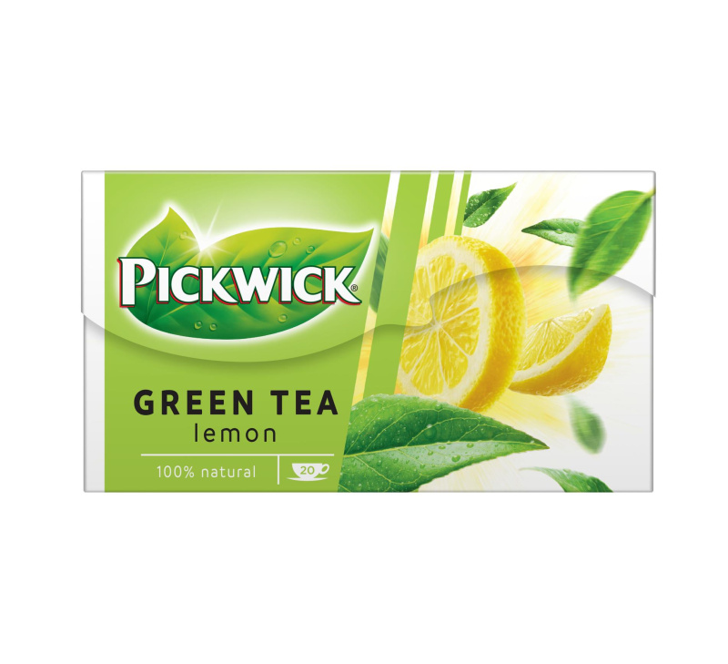 Čaj Pickwick Zelený s citronem, 20 x 2 g