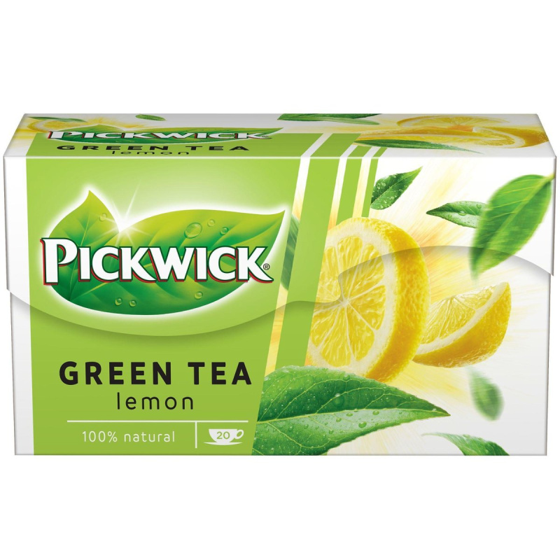 Čaj Pickwick Zelený s citronem, 20 x 2 g