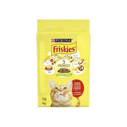 Friskies cat dry - maso, kuře a přidaná zelenina 10 kg