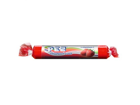 PEZ Hroznový cukr s vit.C jahoda 39 g