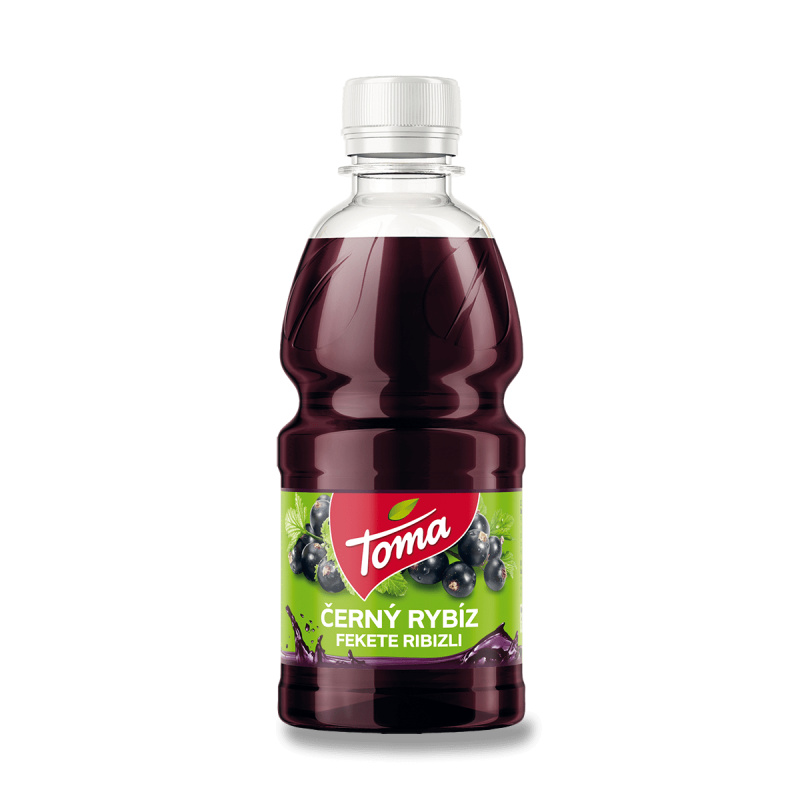 Toma - nektar - Černý rybíz 25%, 12 × 0,33 l
