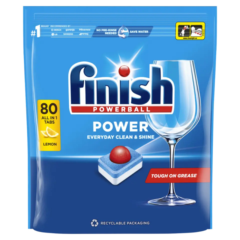 Tablety do myčky Finish - All in 1 Max Lemon, 80 ks