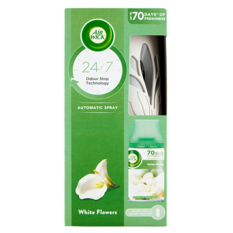 Air Wick Freshmatic White Flowers bytový sprej s vůní květin 250 ml